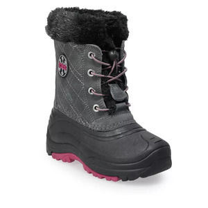 NEW totes Harper Mid Girls' Waterproof Winter Boots